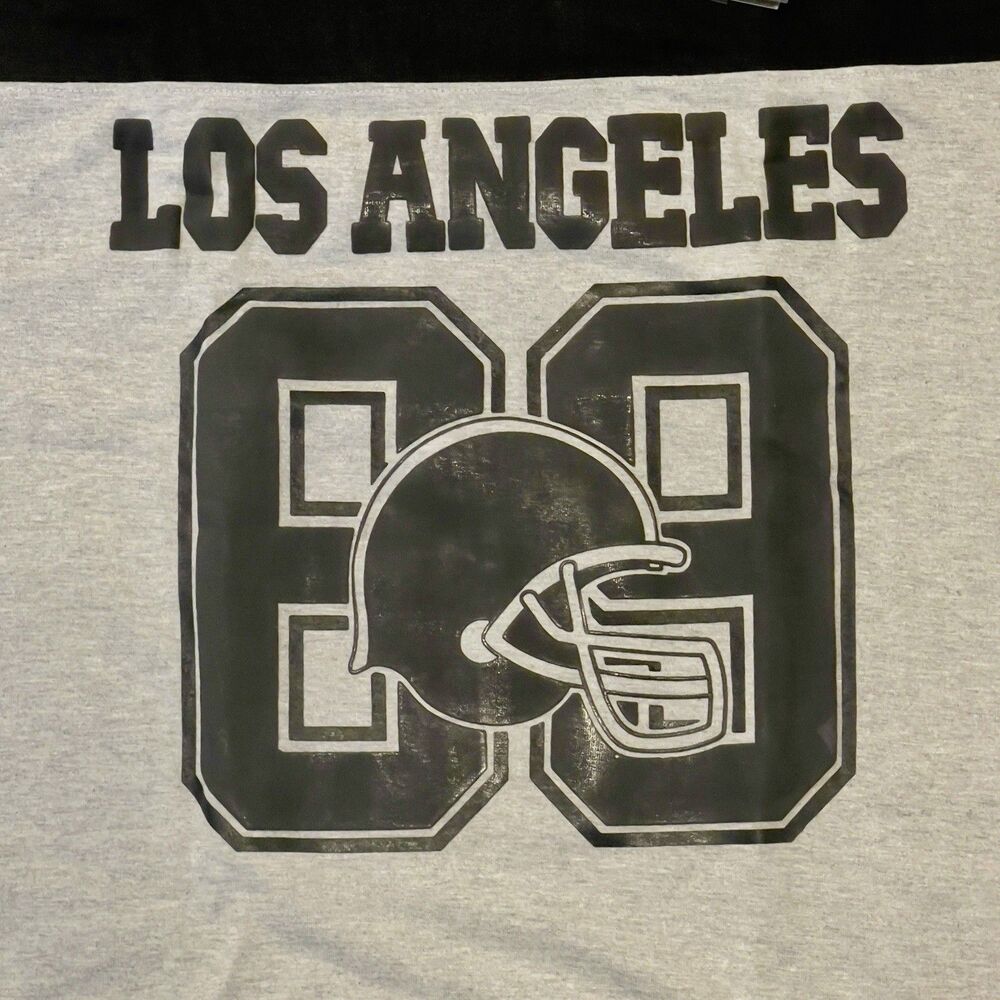 New Playerz 69 Los Angeles Jersey Shirt Men's XL Hip Hop Streetwear Cotton Gray - Picture 2 of 8